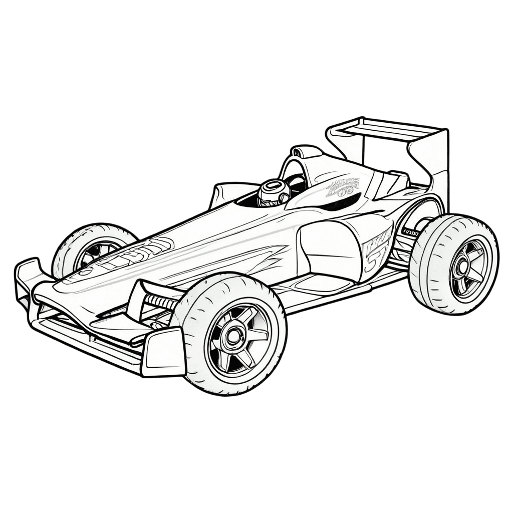 Hot Wheels Formula Racer da colorare