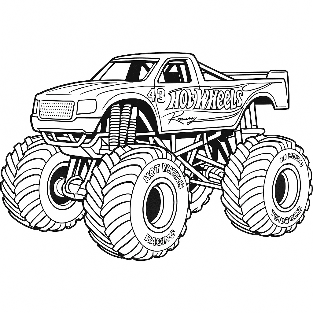 Hot Wheels Monster Truck da colorare