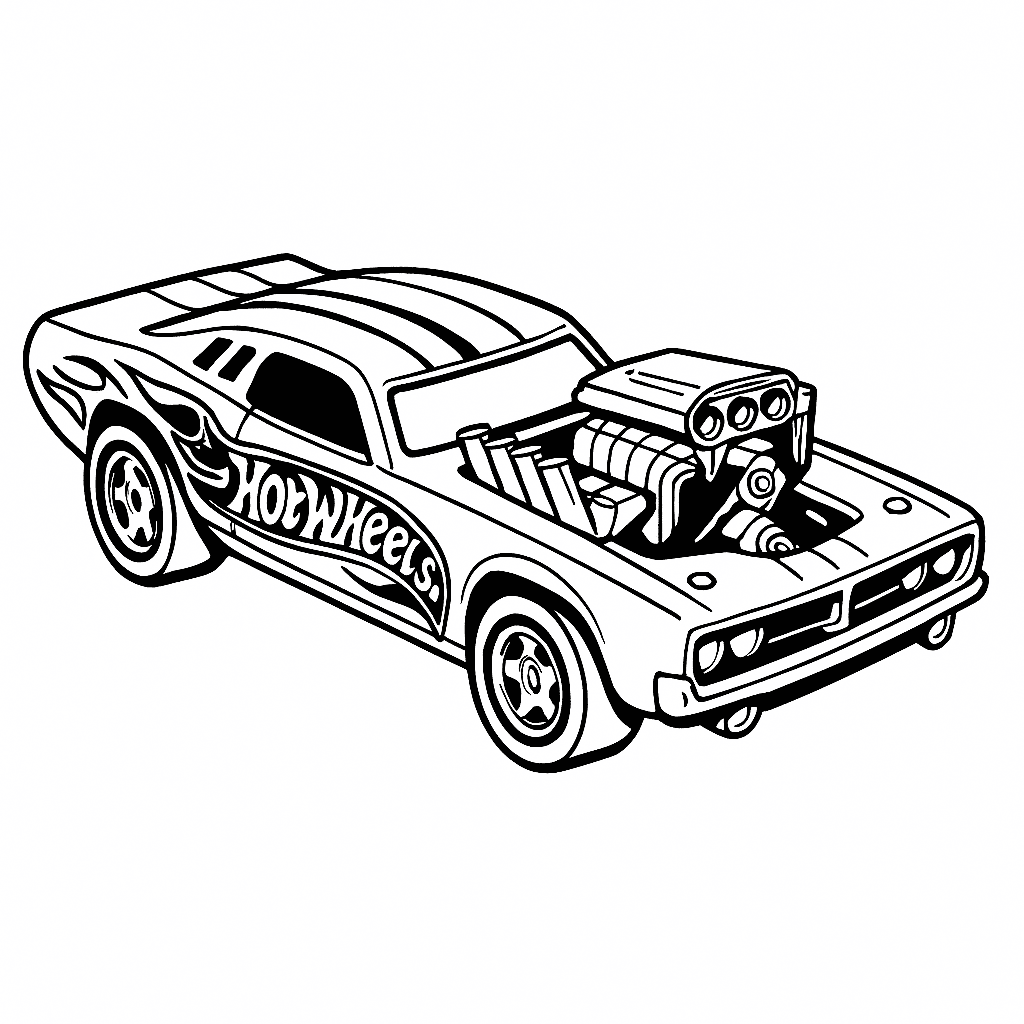 Hot Wheels Rodger Dodger da colorare