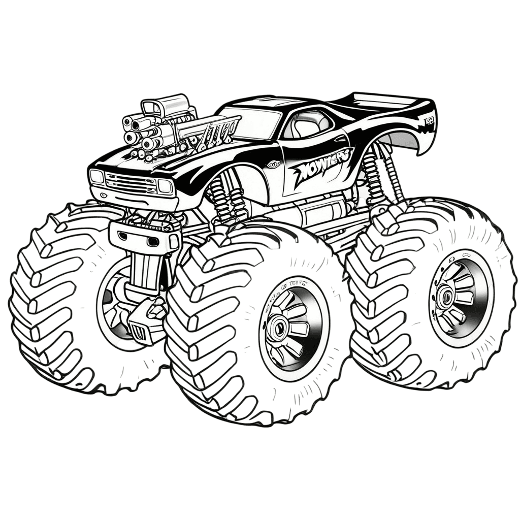Hot Wheels Super Monster Truck da colorare