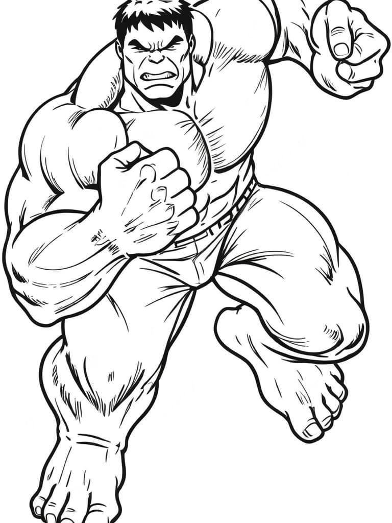Hulk classico da colorare