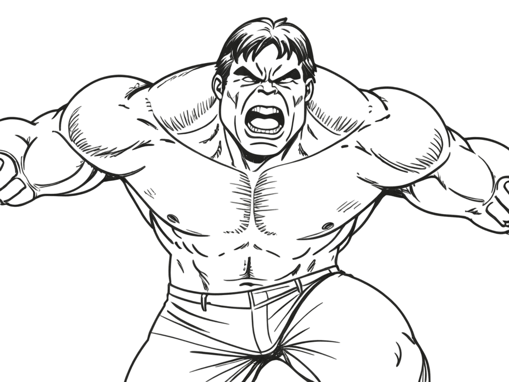 Hulk da stampare da colorare