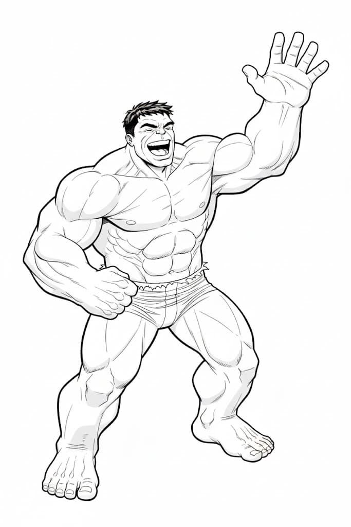 Hulk saluta da colorare