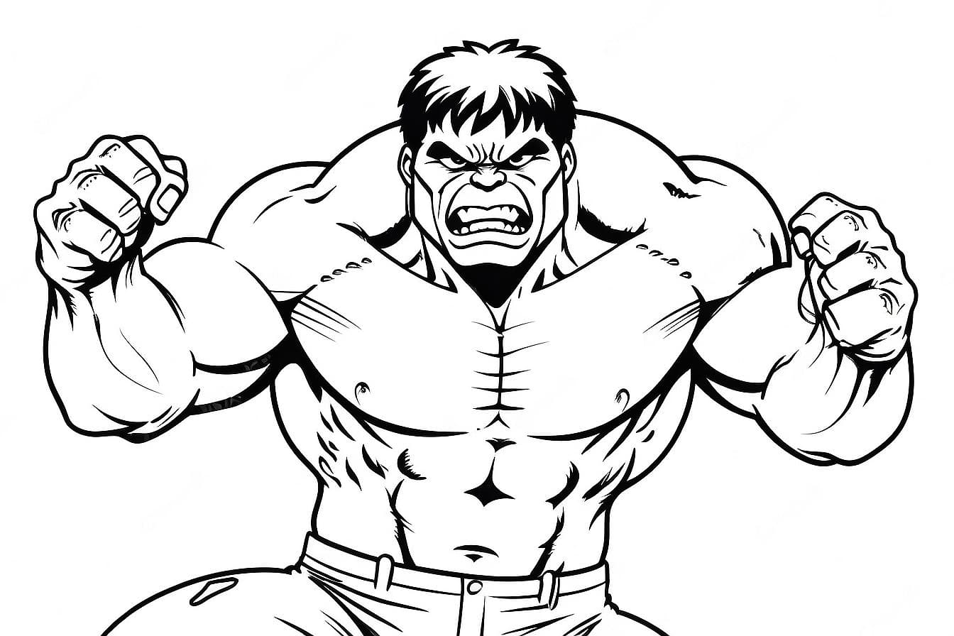 Incredibile Hulk da colorare
