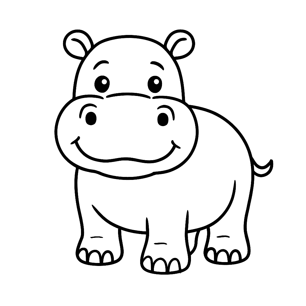 Ippopotamo da colorare