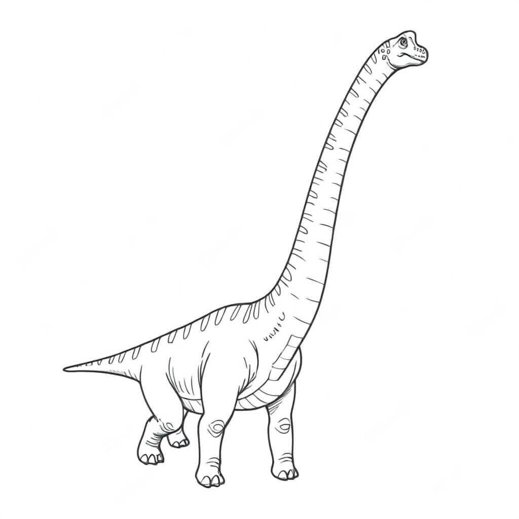 Brachiosauro di Jurassic Park da colorare