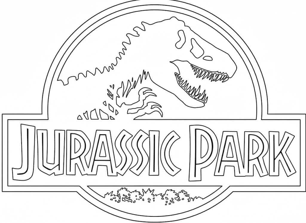 Logo di Jurassic Park da colorare