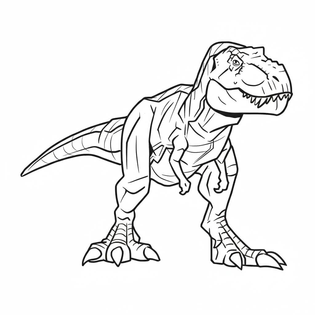 Tirannosauro Rex di Jurassic Park da colorare
