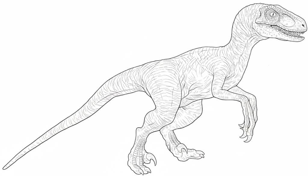Velociraptor di Jurassic Park da colorare