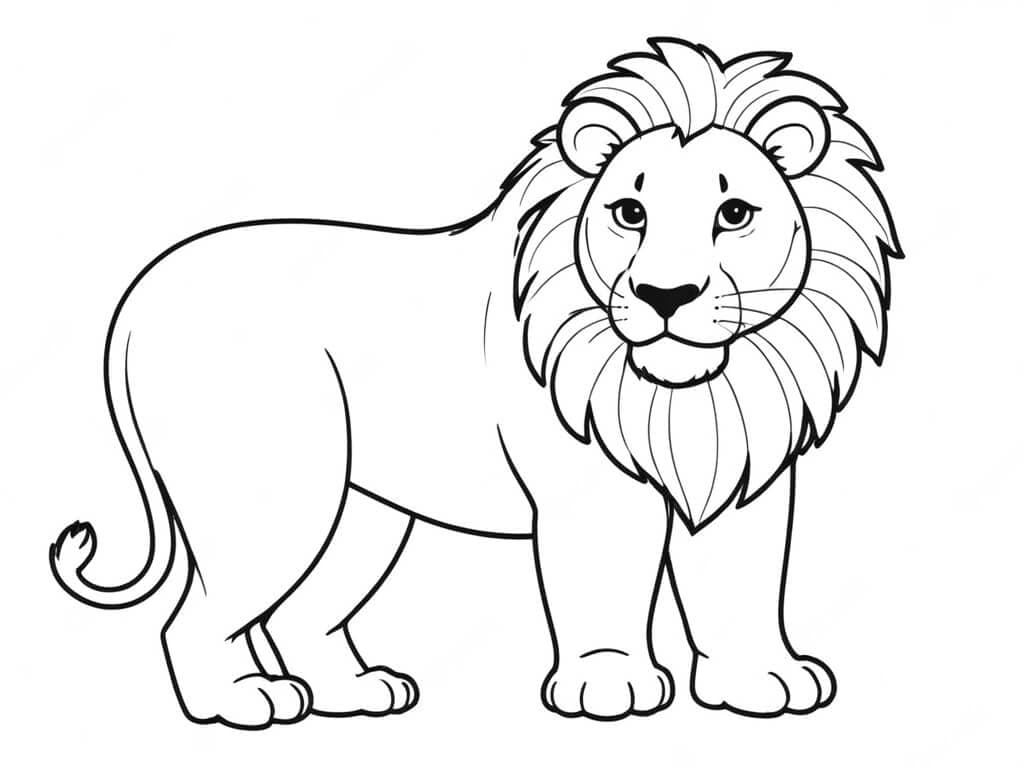 Leone da colorare
