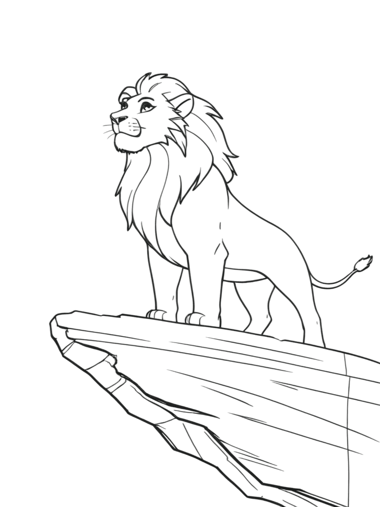 Leone reale da colorare