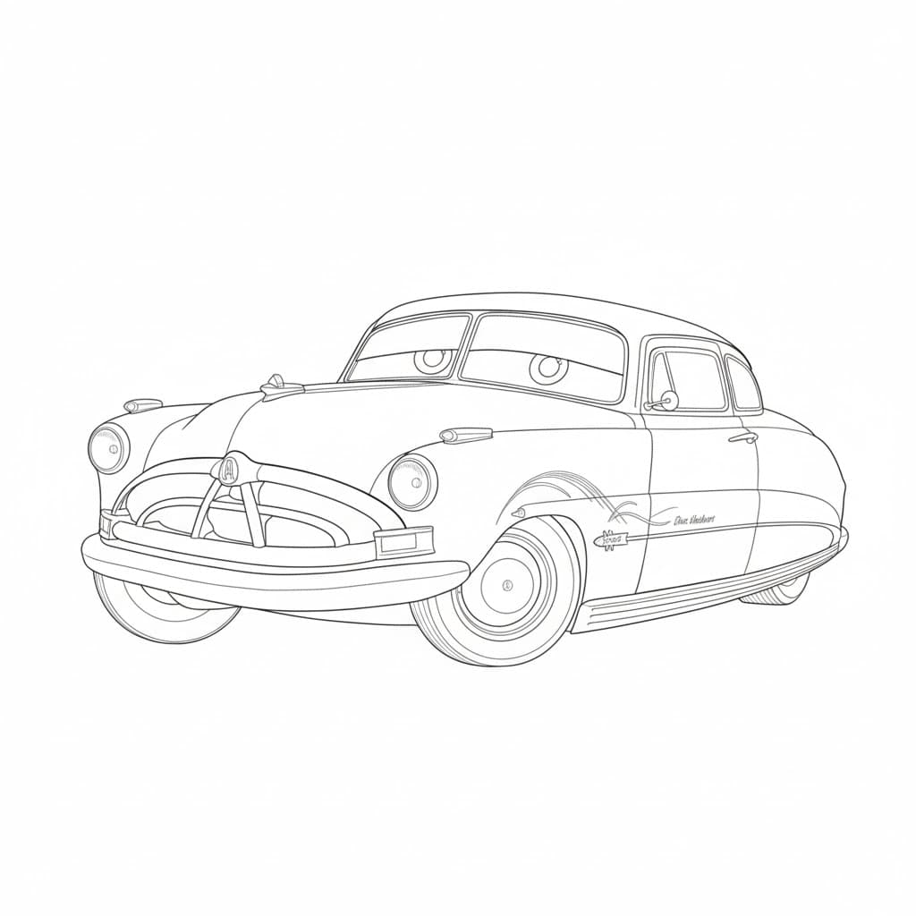 Doc Hudson Fabulous Hornet da colorare