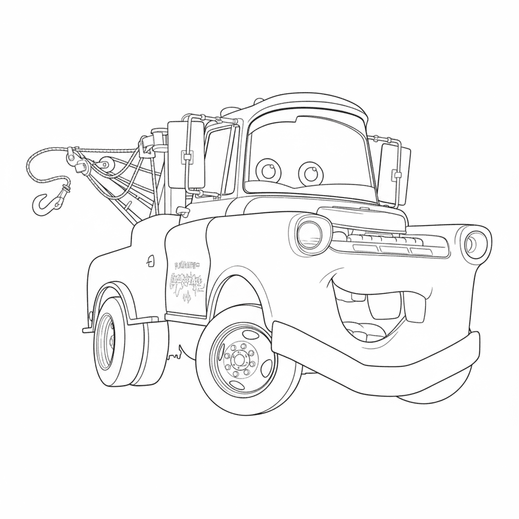 Hook carro attrezzi da colorare