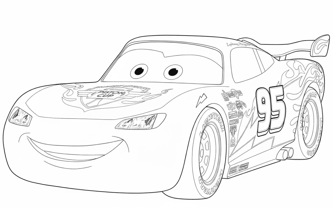 Lightning McQueen classico da colorare