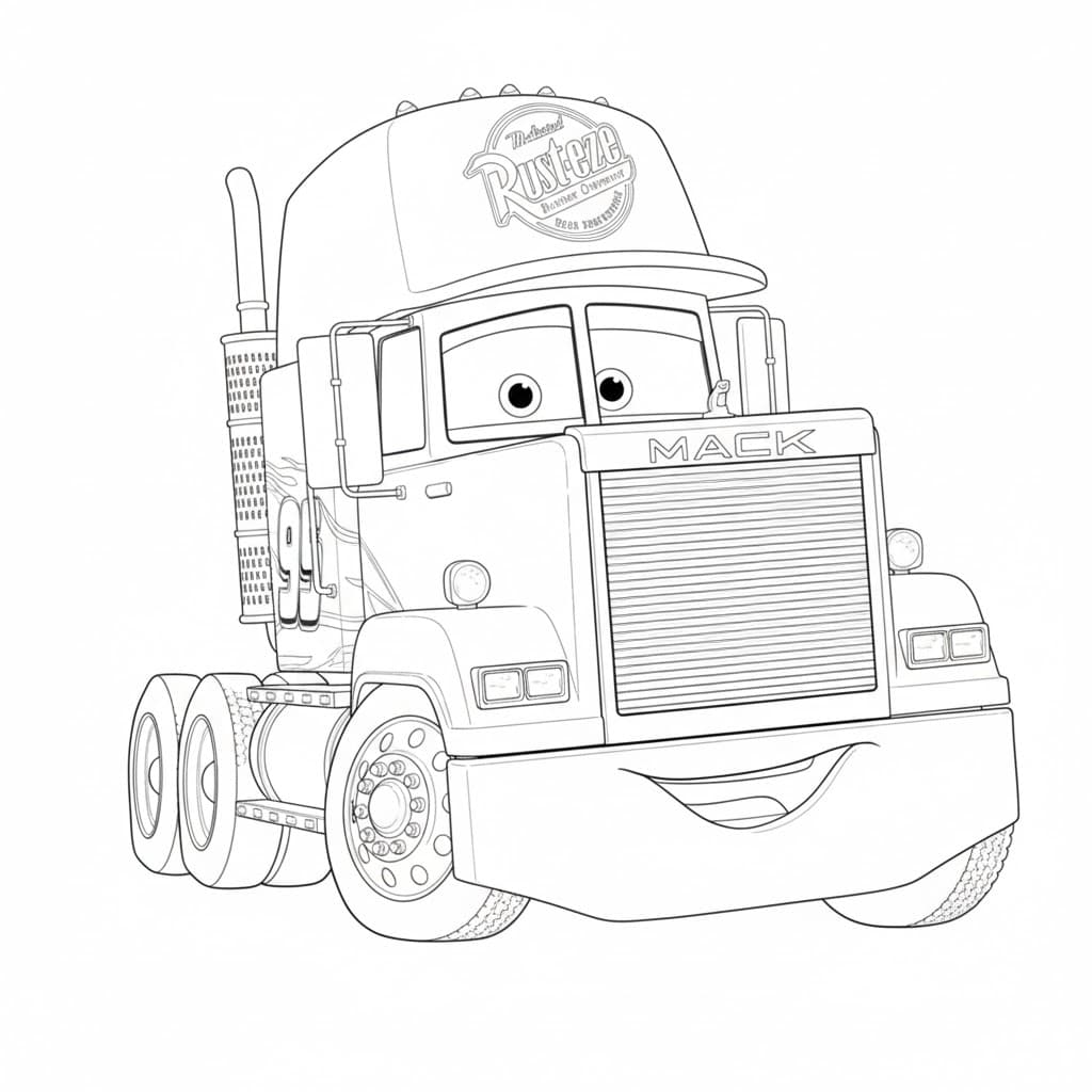 Mack camion da colorare