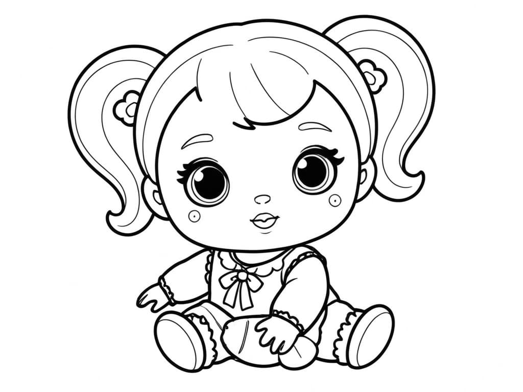 Mini bebe LOL da colorare