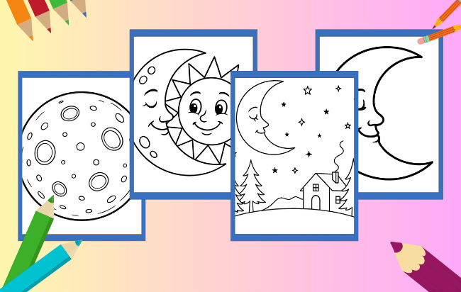 Luna da colorare