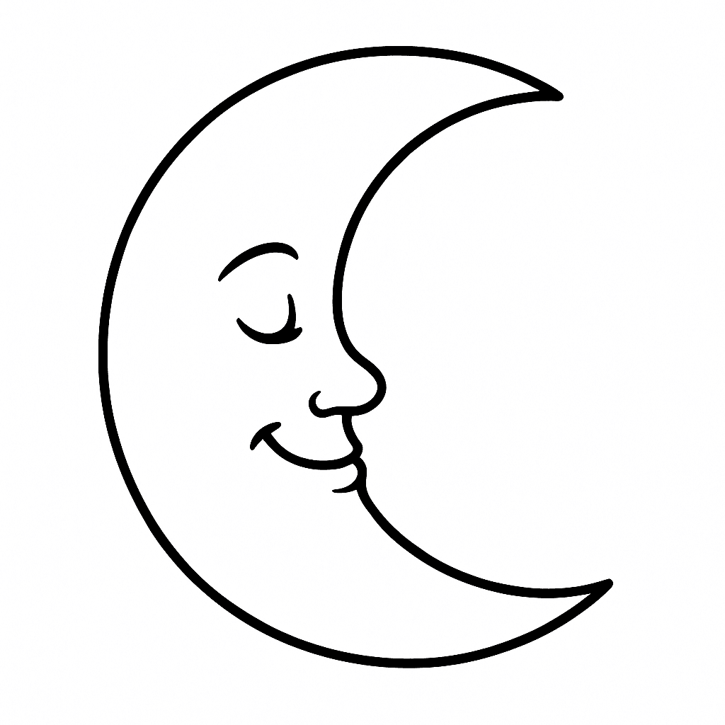 Luna da colorare