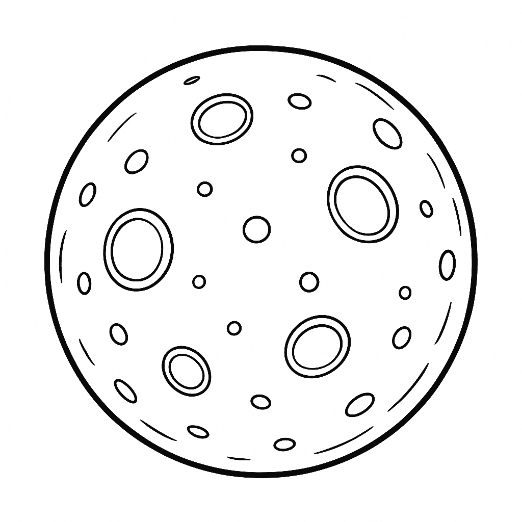 Luna piena da colorare