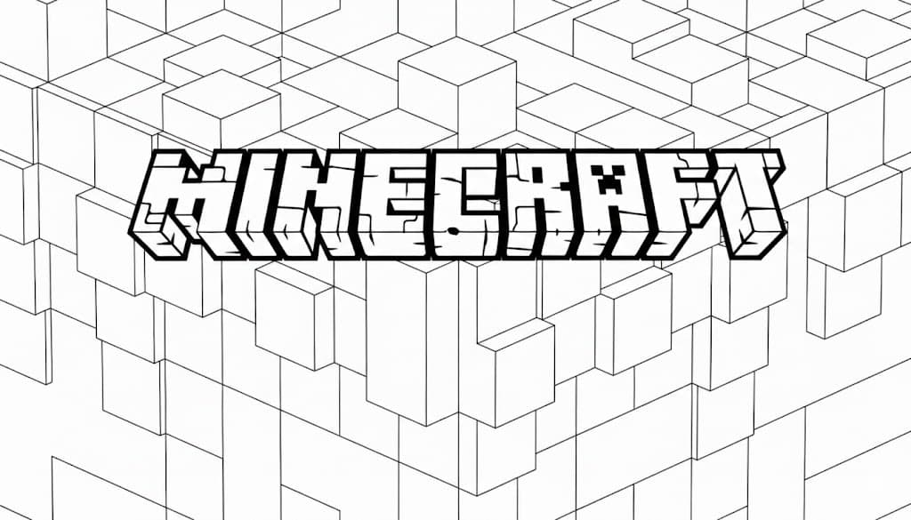 Minecraft Logo da colorare