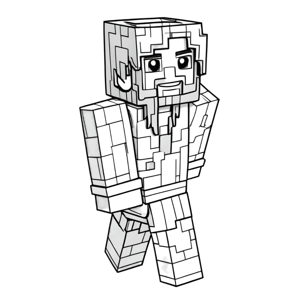 Minecraft Skin Gesu da colorare