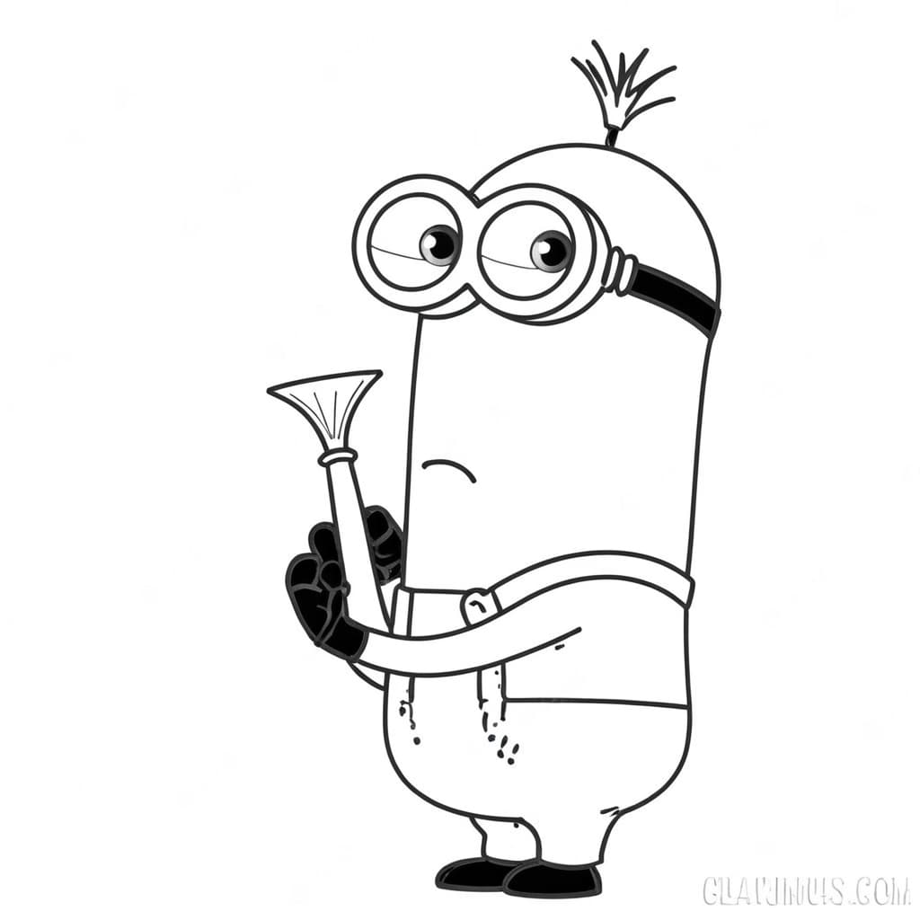 Minion Kevin diffidente da colorare