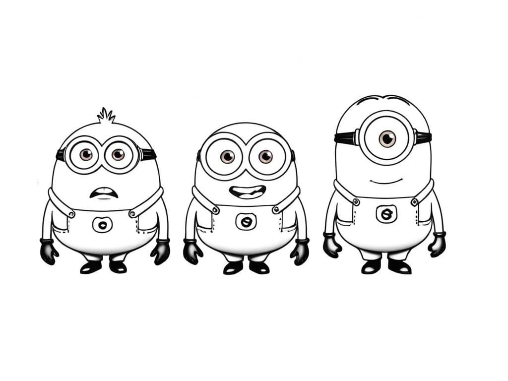Minions amici da colorare