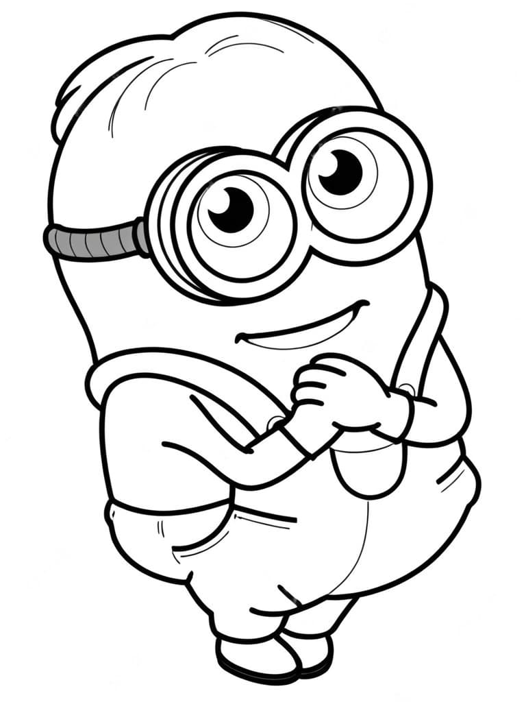 Ritratto di Minion Dave da colorare