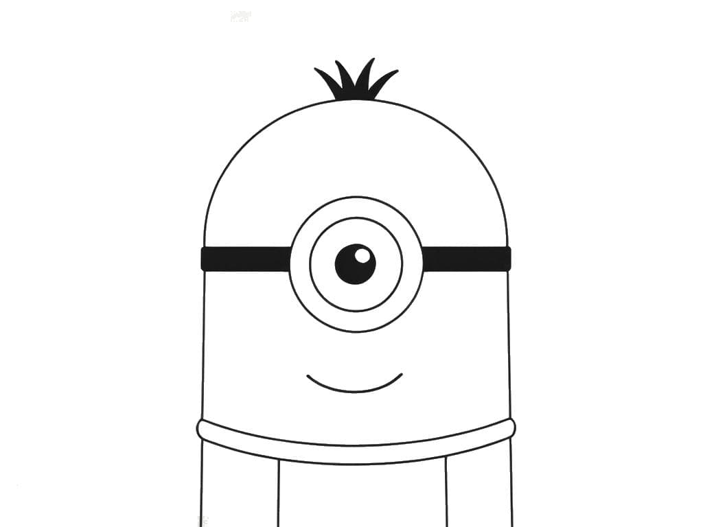Ritratto di Minion Kevin da colorare