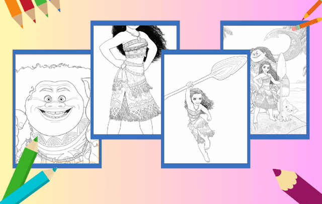 Moana da colorare