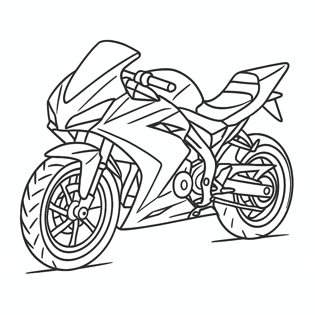 Moto acrobatica da colorare