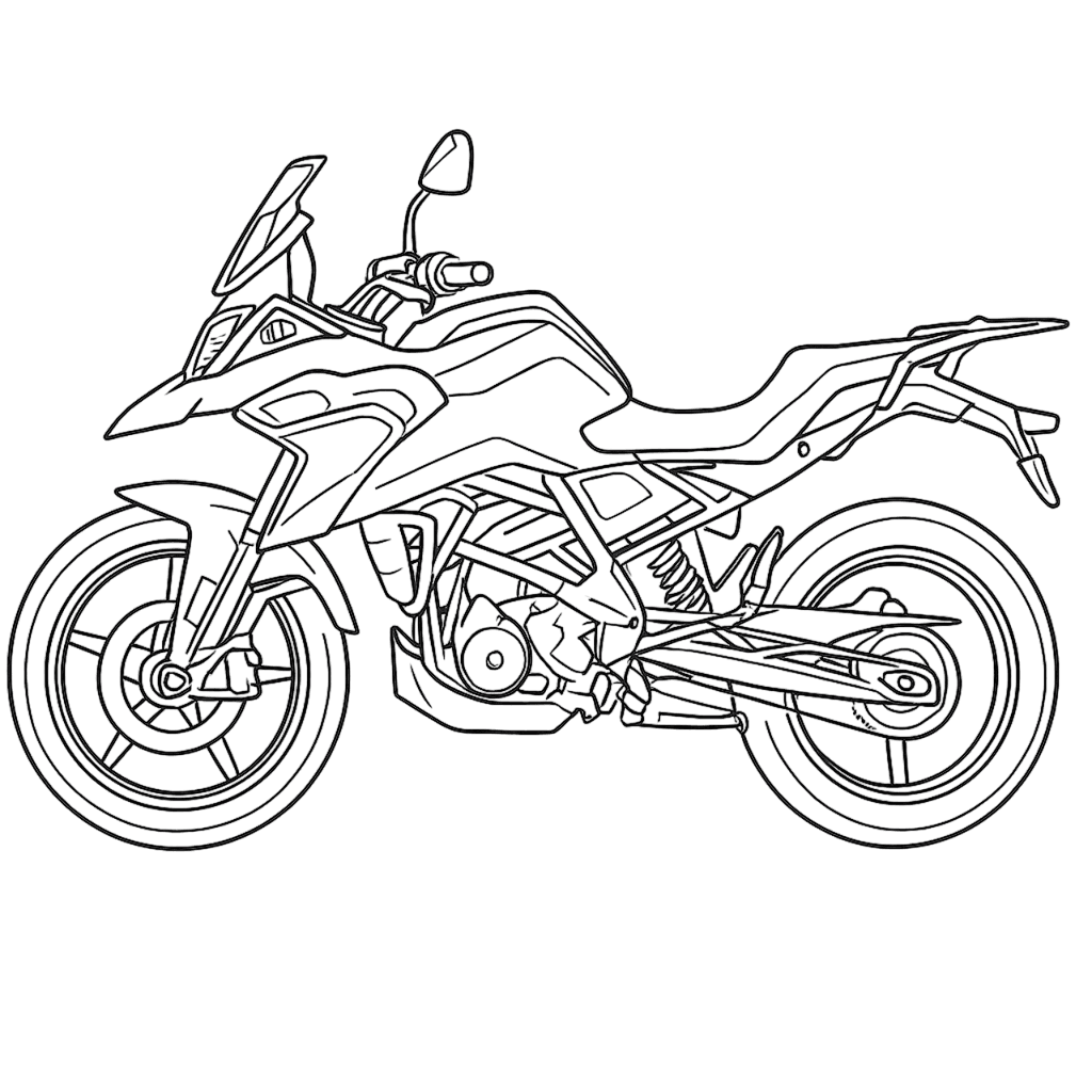 Moto BMW da colorare