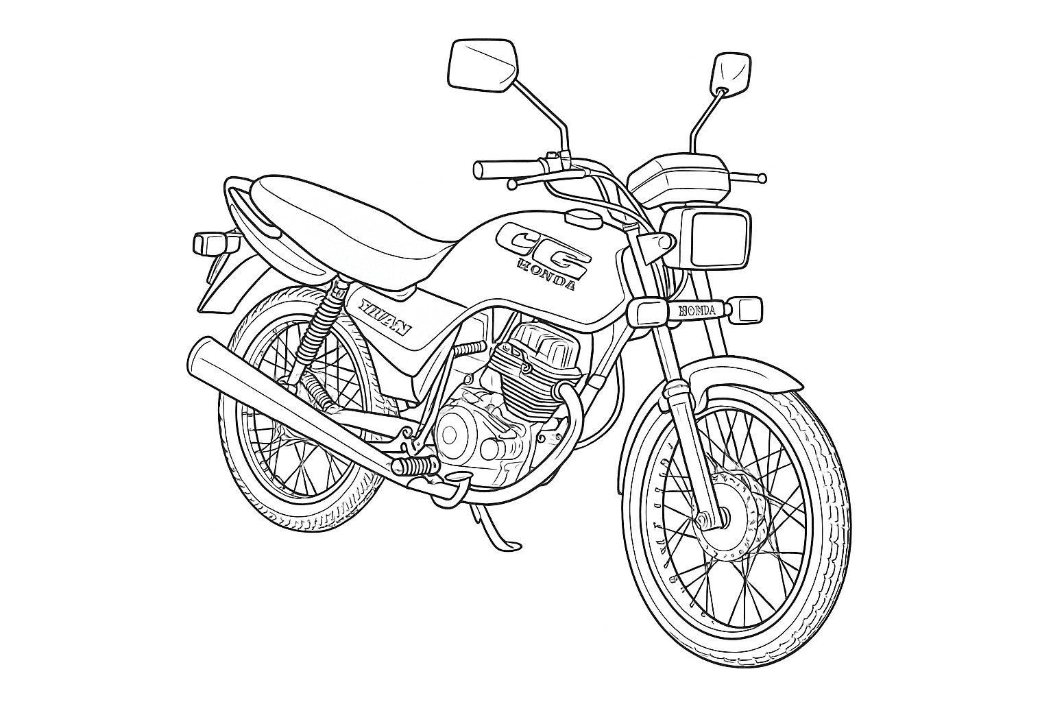 Moto CG 125 da colorare