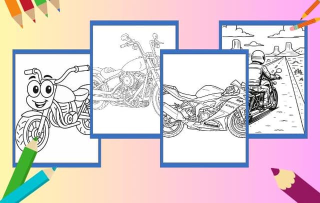 Moto da colorare