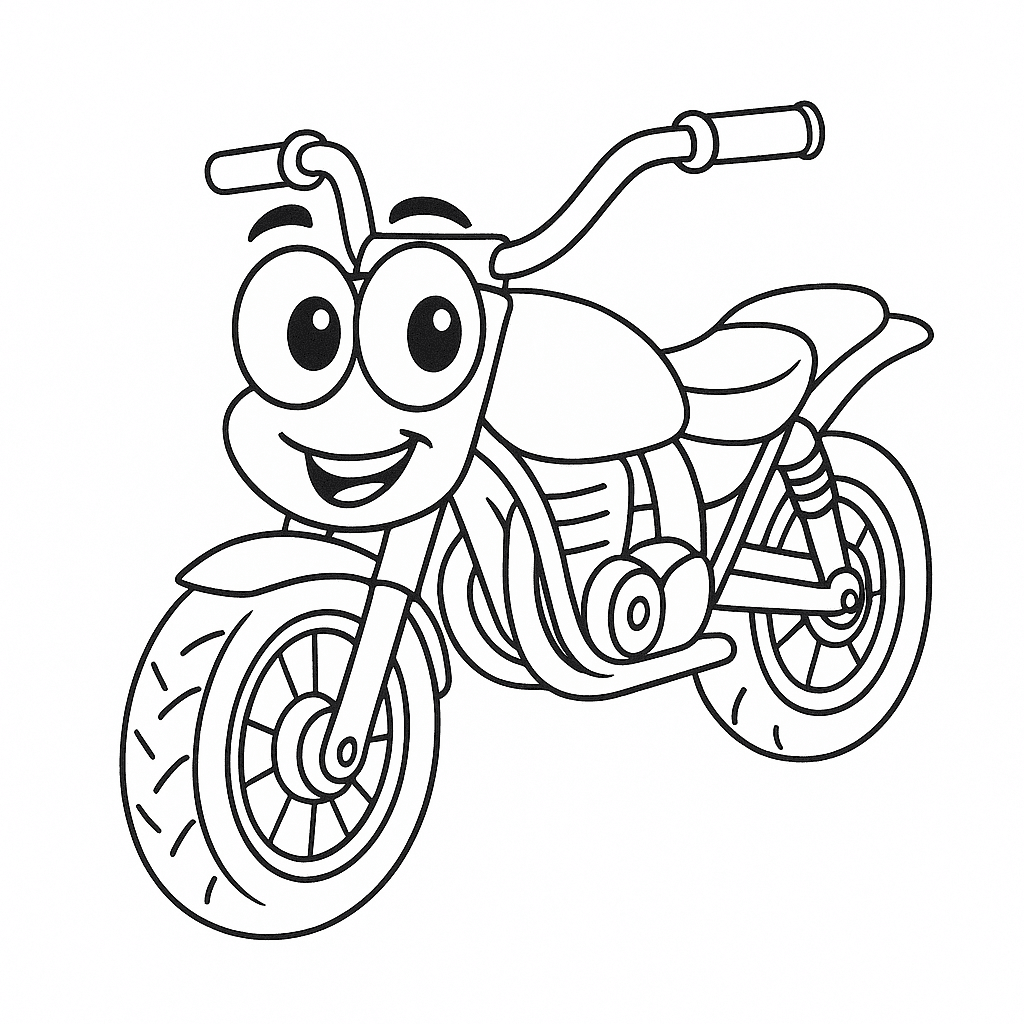 Moto felice da colorare
