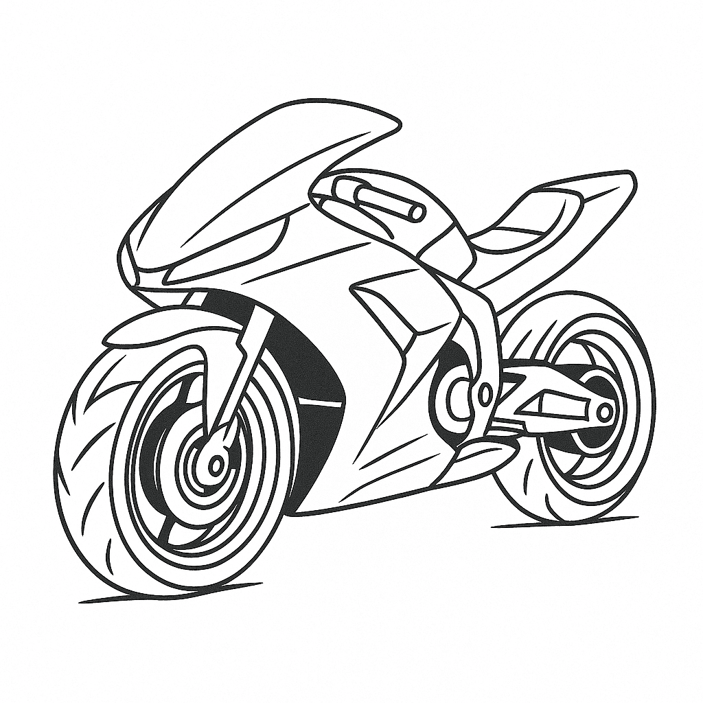 Moto futuristica da colorare