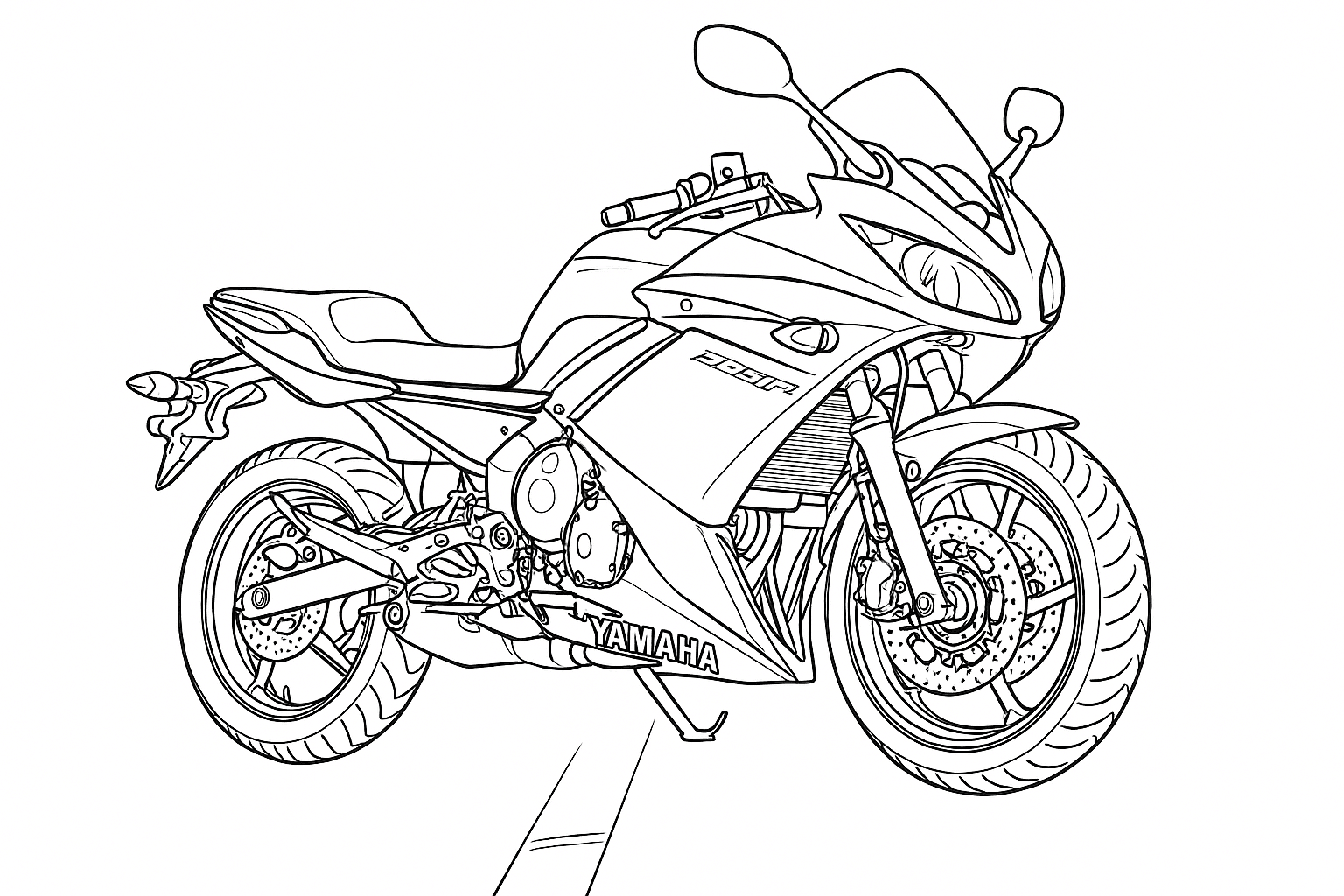Moto Yamaha da colorare