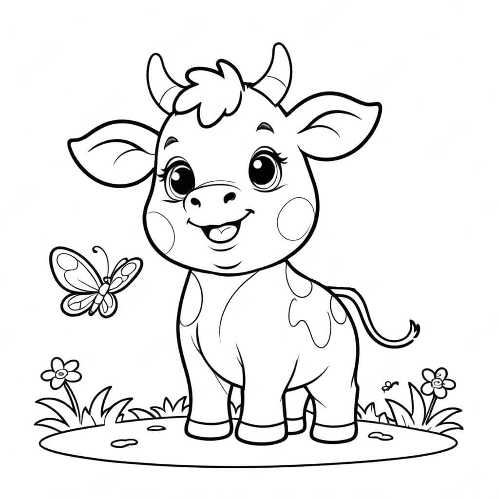 Dolce vitellino con farfalla da colorare