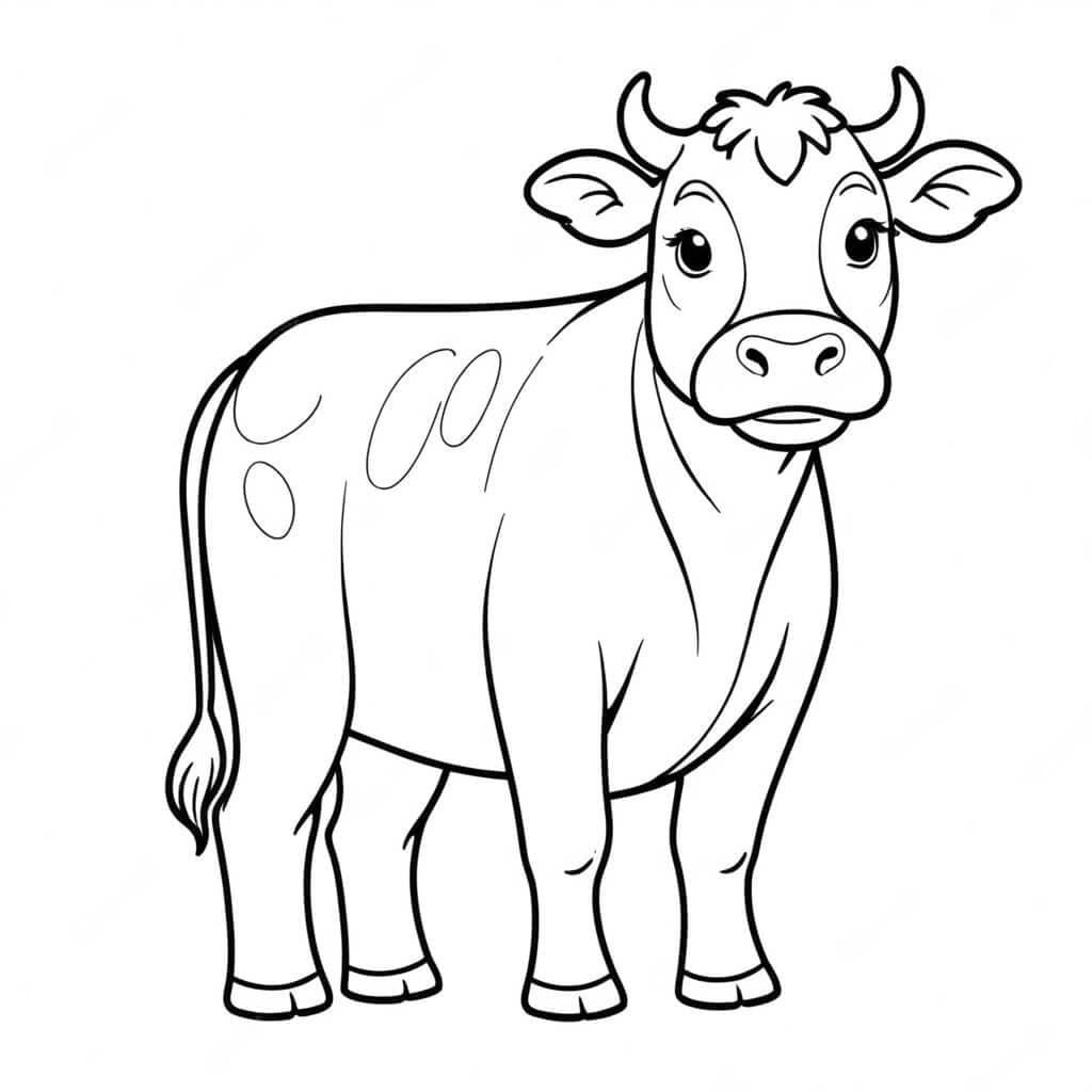 Mucca da colorare