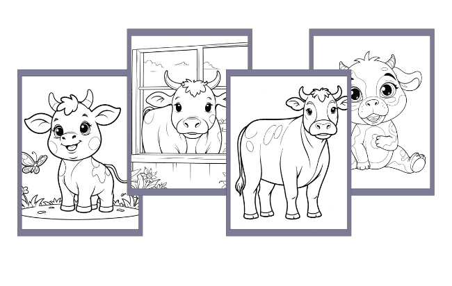 Mucche da colorare