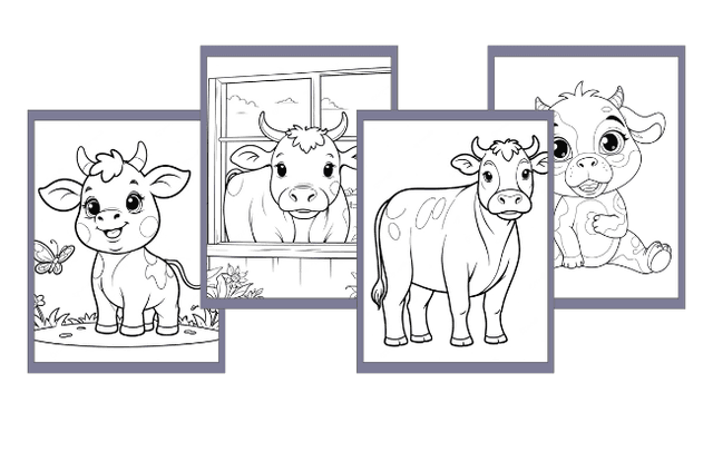Mucche da colorare