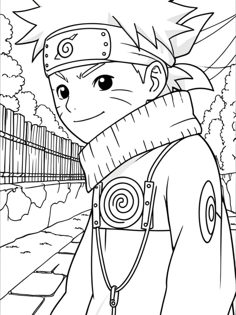 Naruto Uzumaki clone d'ombra da colorare