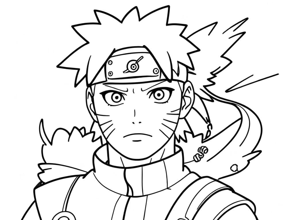 Naruto Uzumaki ritratto da colorare