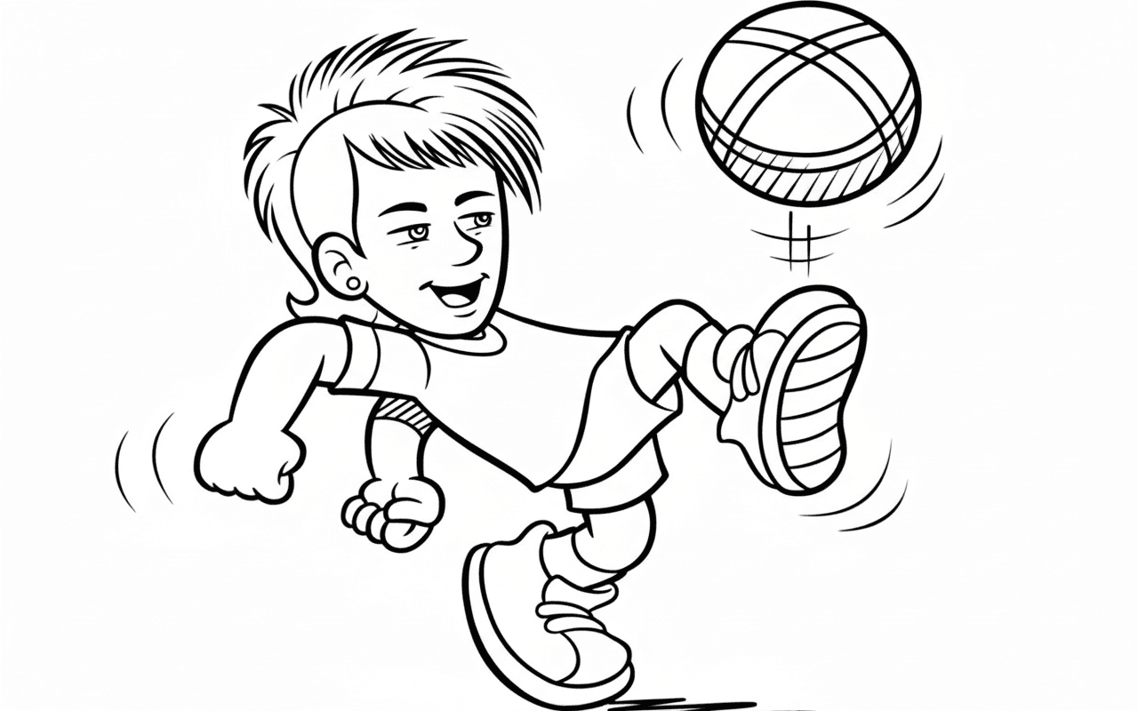 Neymar calcia il pallone da colorare