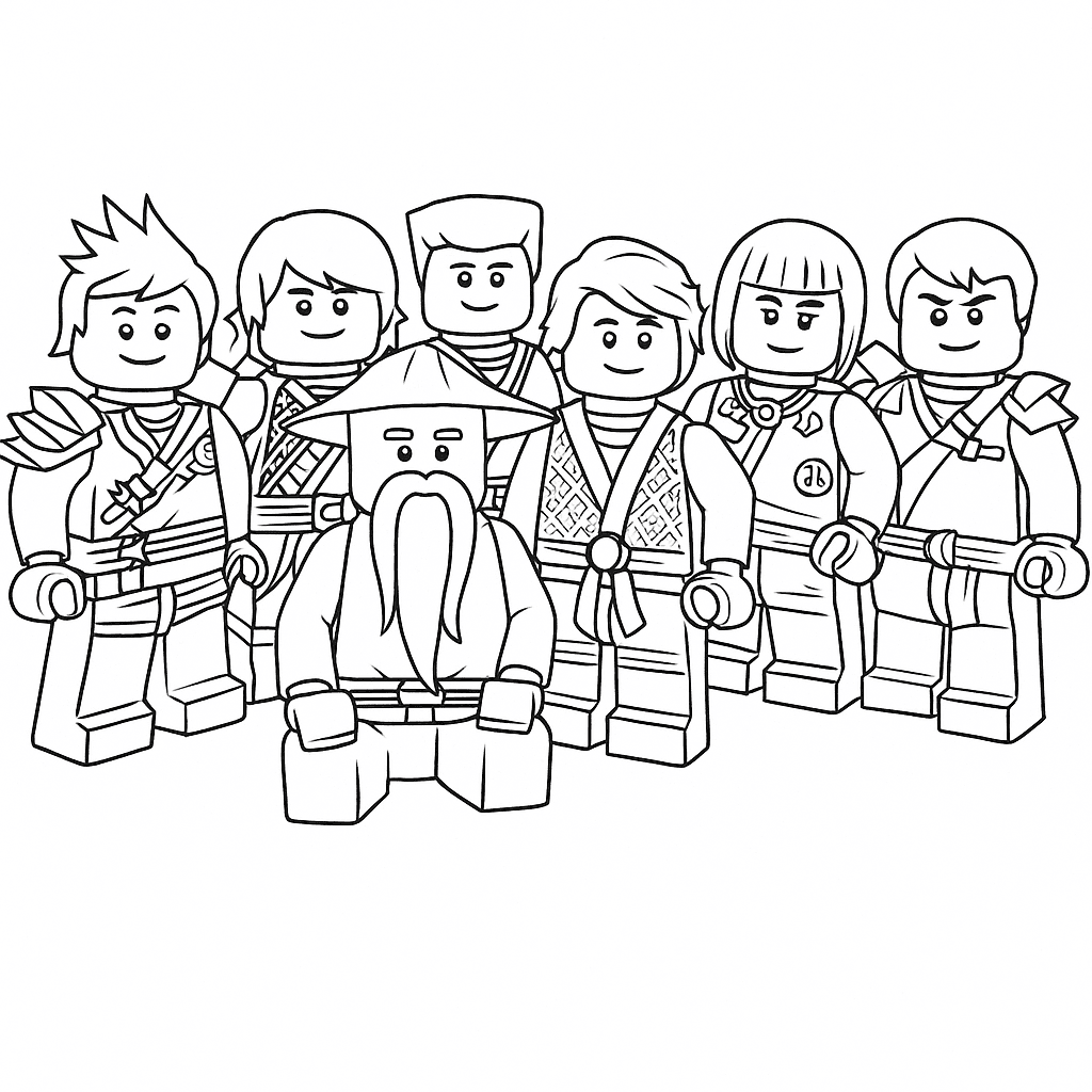 Personaggi Ninjago da colorare