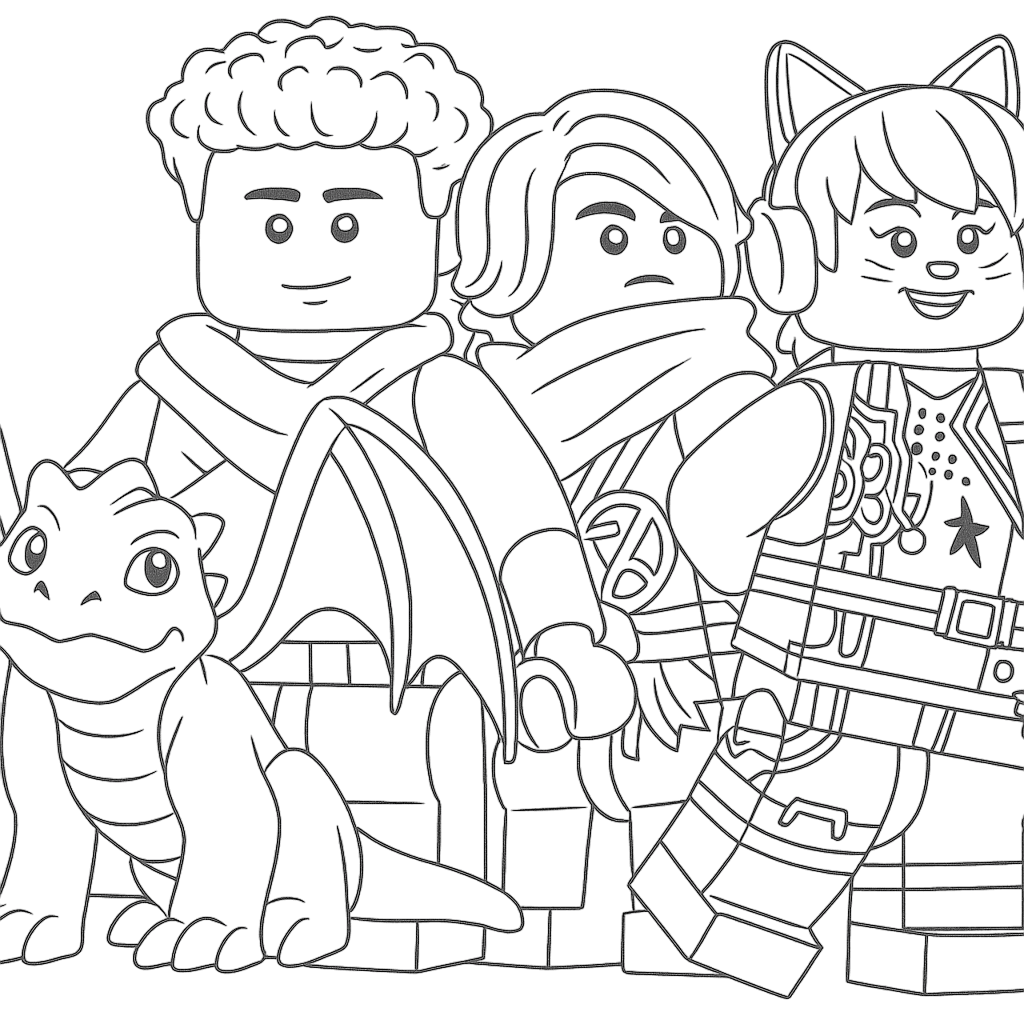 Squadra Ninjago da colorare