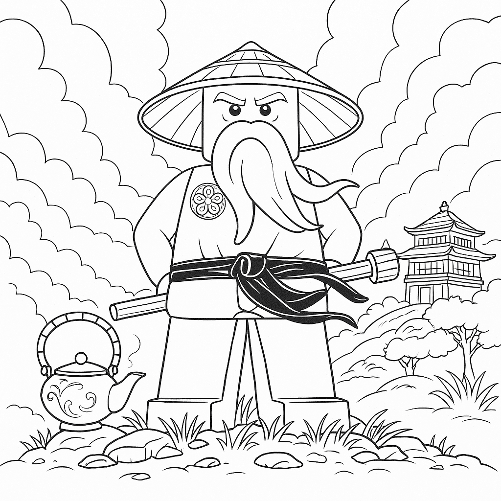 Sensei Wu Ninjago da colorare