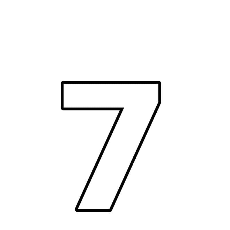 Numero 7 da colorare