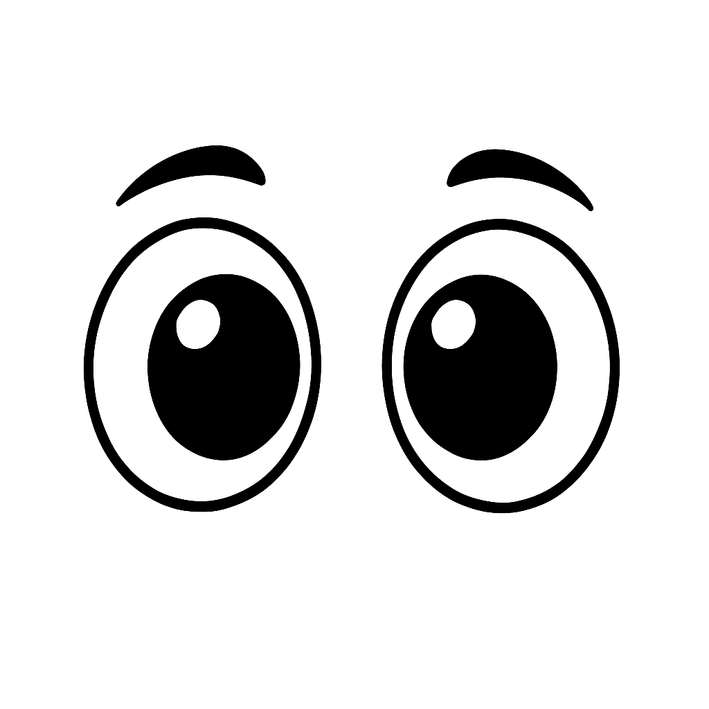 Occhi cartoon da colorare