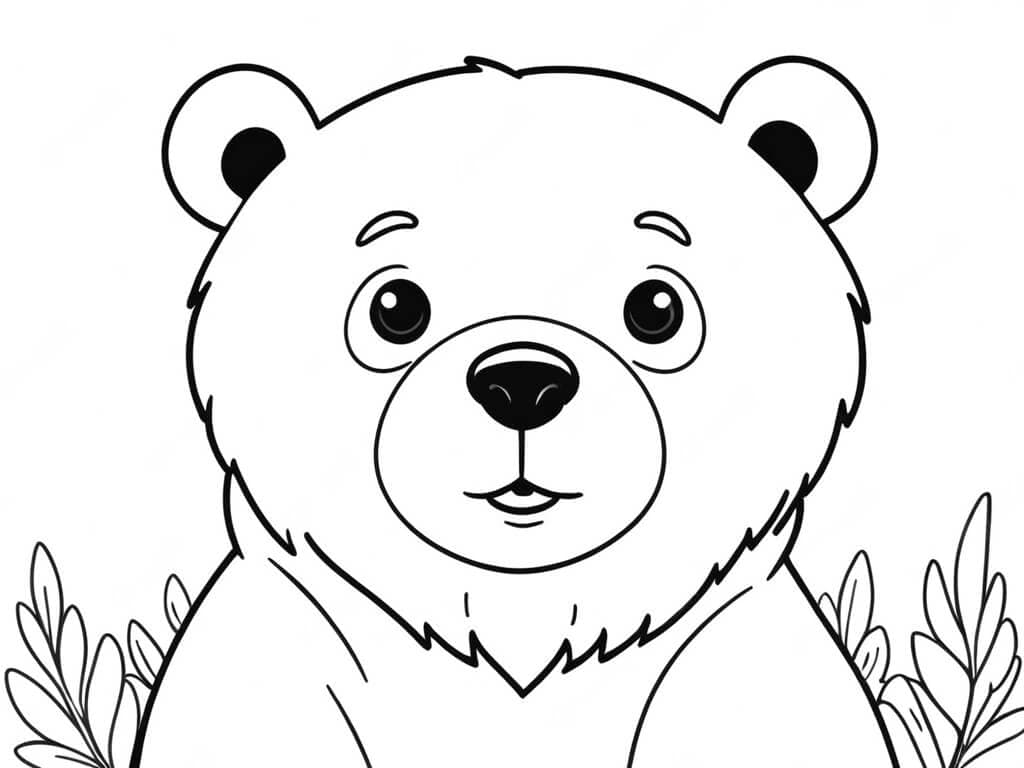 Orso Curioso da Colorare